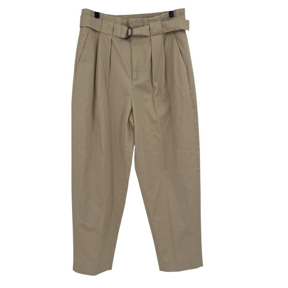 Banana Republic Women’s Size 14L Beige Pleated HR Tapered Crop Pants S/546187
